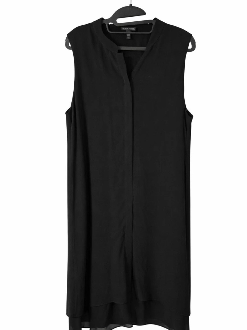 Eileen Fisher Black Sleeveless Midi Dress